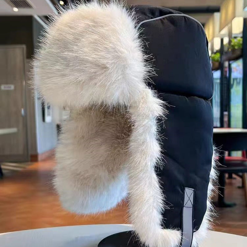 Men's Thickened Long-pile Lei Feng Hat For Skiing And Warmth