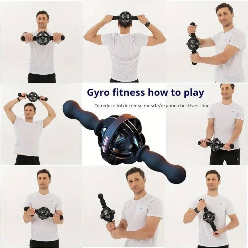1pc Black Gyro Fitness Trainer  Stainless Steel Core Wrist  Forearm