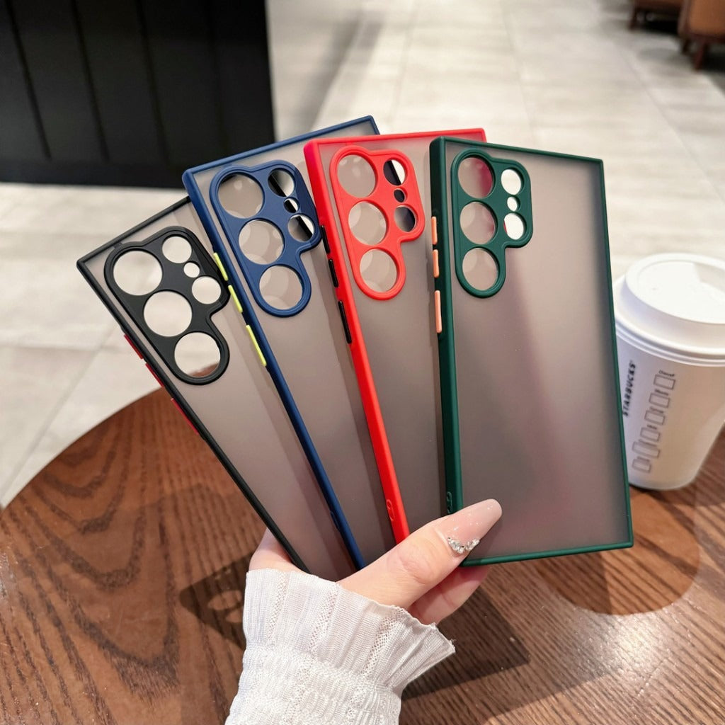 Simple Contrast Color Silicone Frosted All