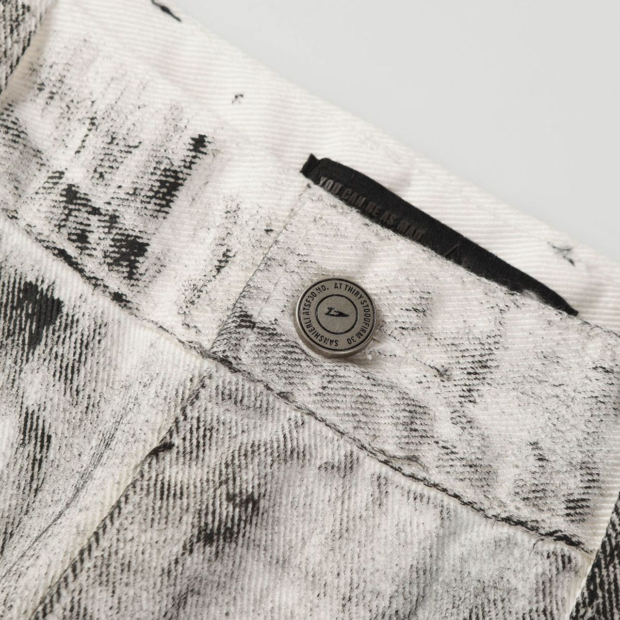 Men's Washed And Worn Jeans