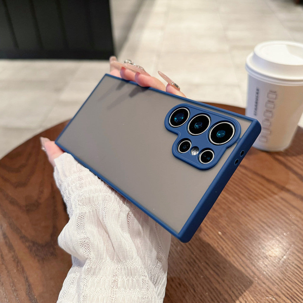 Simple Contrast Color Silicone Frosted All