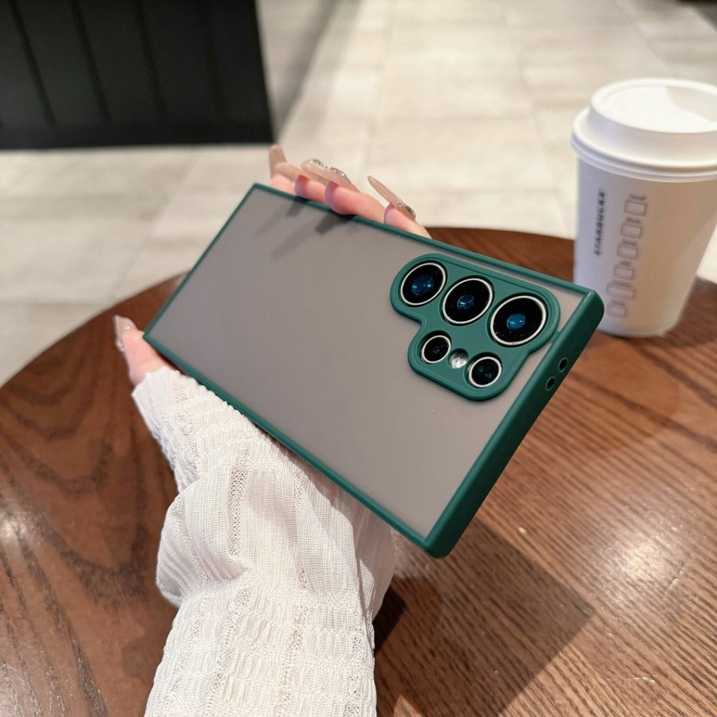 Simple Contrast Color Silicone Frosted All