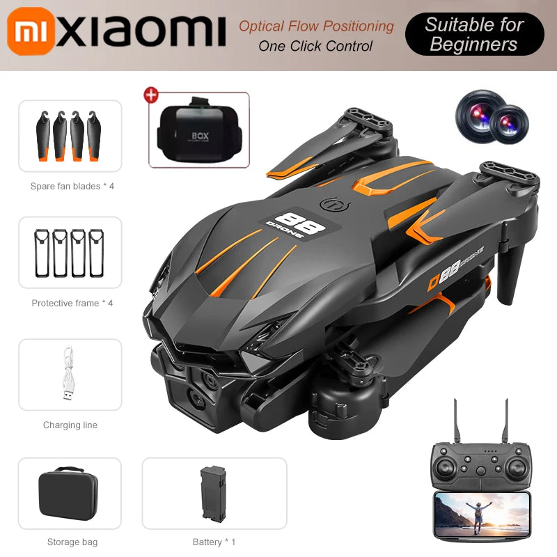 Xiaomi D88 Drone 8K Aerial Professional Hd Aerial Photography Obstacle Avoidance Brushless Motor Dual-camera 1-key return Drone