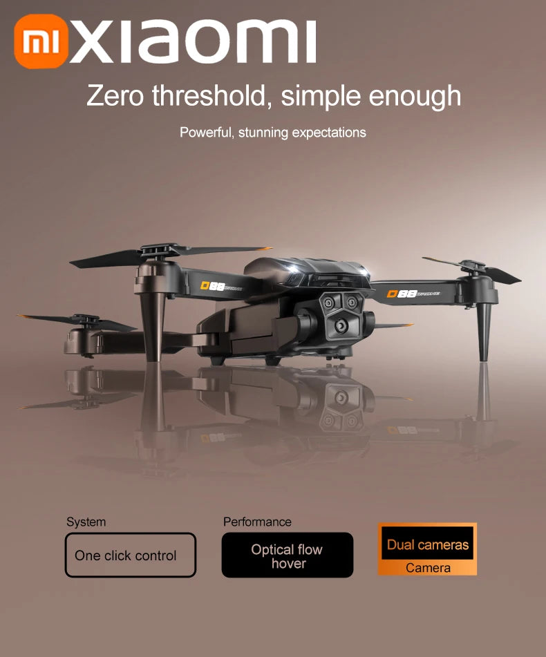 Xiaomi D88 Drone 8K Aerial Professional Hd Aerial Photography Obstacle Avoidance Brushless Motor Dual-camera 1-key return Drone