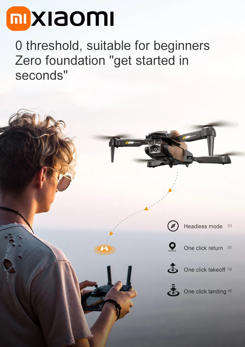 Xiaomi D88 Drone 8K Aerial Professional Hd Aerial Photography Obstacle Avoidance Brushless Motor Dual-camera 1-key return Drone