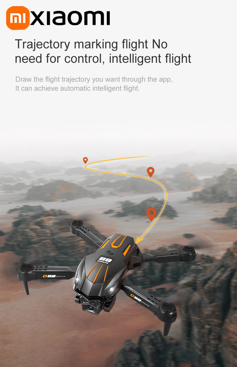 Xiaomi D88 Drone 8K Aerial Professional Hd Aerial Photography Obstacle Avoidance Brushless Motor Dual-camera 1-key return Drone
