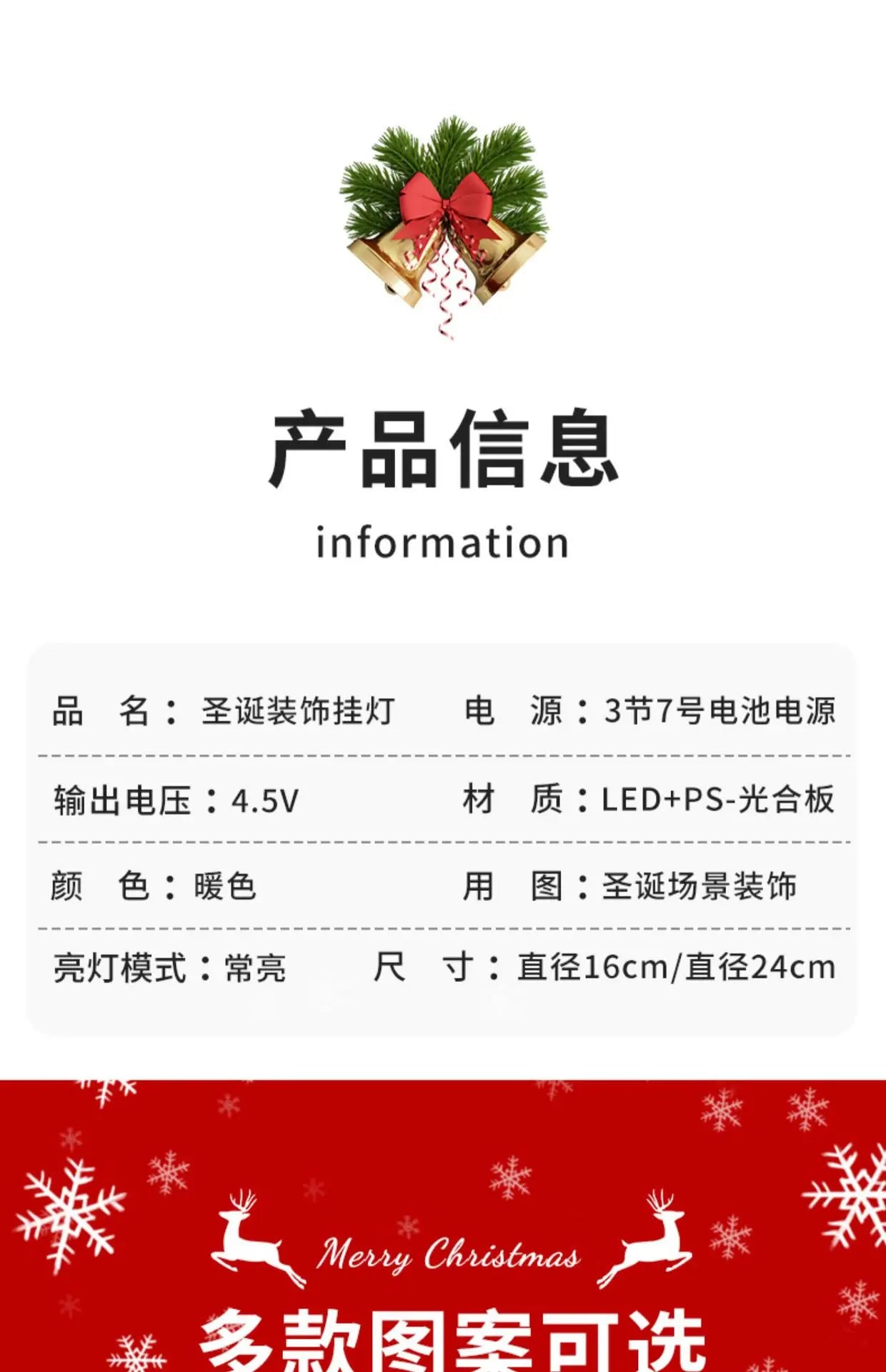 Christmas Transparent Luminous Night Lights, Festive Scene Atmosphere Decoration and Hanging Ornament Store