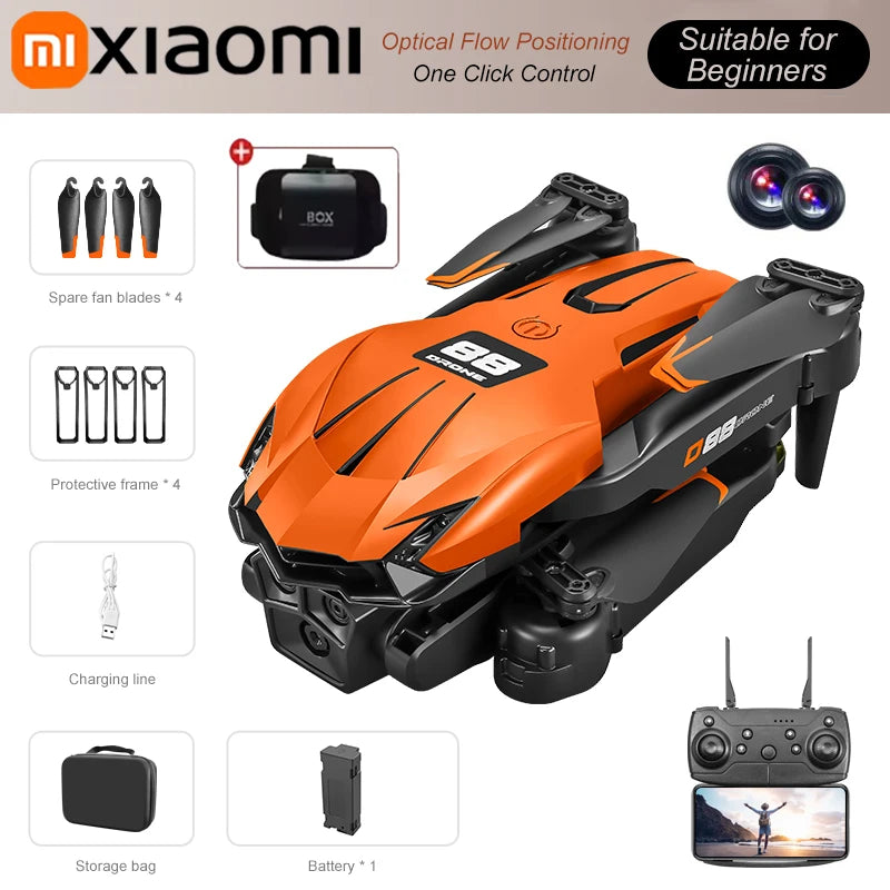 Xiaomi D88 Drone 8K Aerial Professional Hd Aerial Photography Obstacle Avoidance Brushless Motor Dual-camera 1-key return Drone