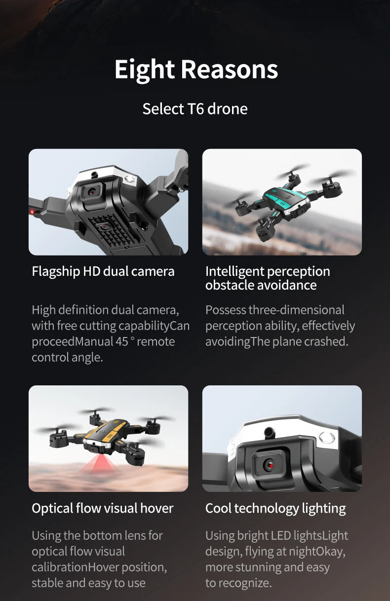 Dron 5G GPS Drone 8K Professional Drones Dual Camera Wifi FPV Obstacle Avoidance RC Quadcopter Helicopter Long Battery Life