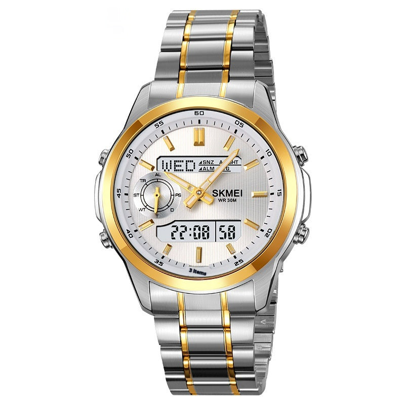 Luminous Multifunctional Men's Steel Strap Watch