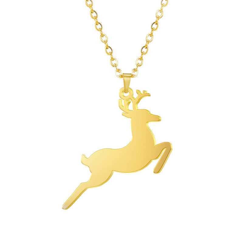 Jewellery Deer Pendant Stainless Steel NecklaceJewellery Deer Pendant 