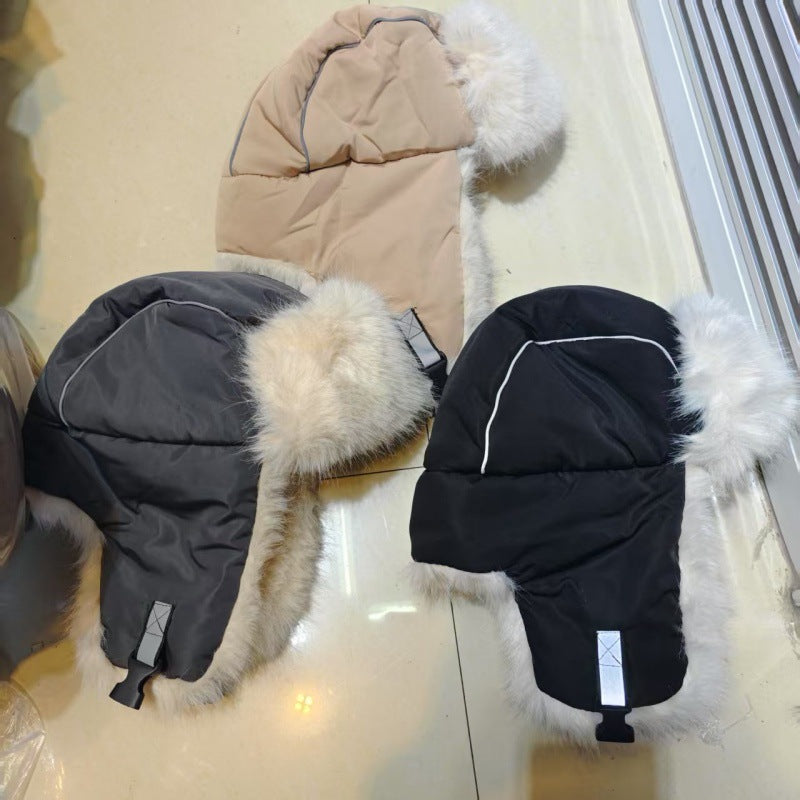 Men's Thickened Long-pile Lei Feng Hat For Skiing And Warmth