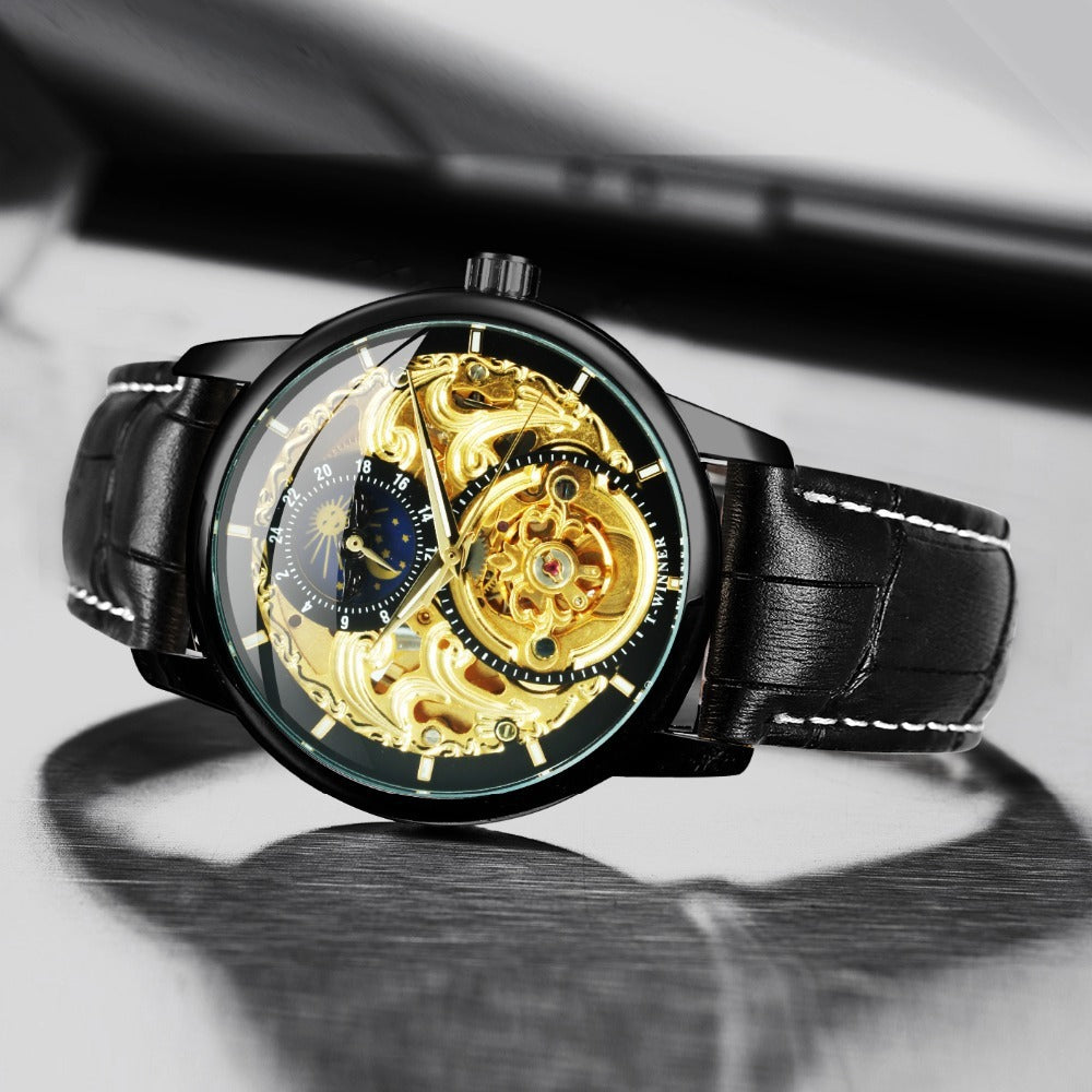 Carved Hollow Automatic Mechanical Watch


