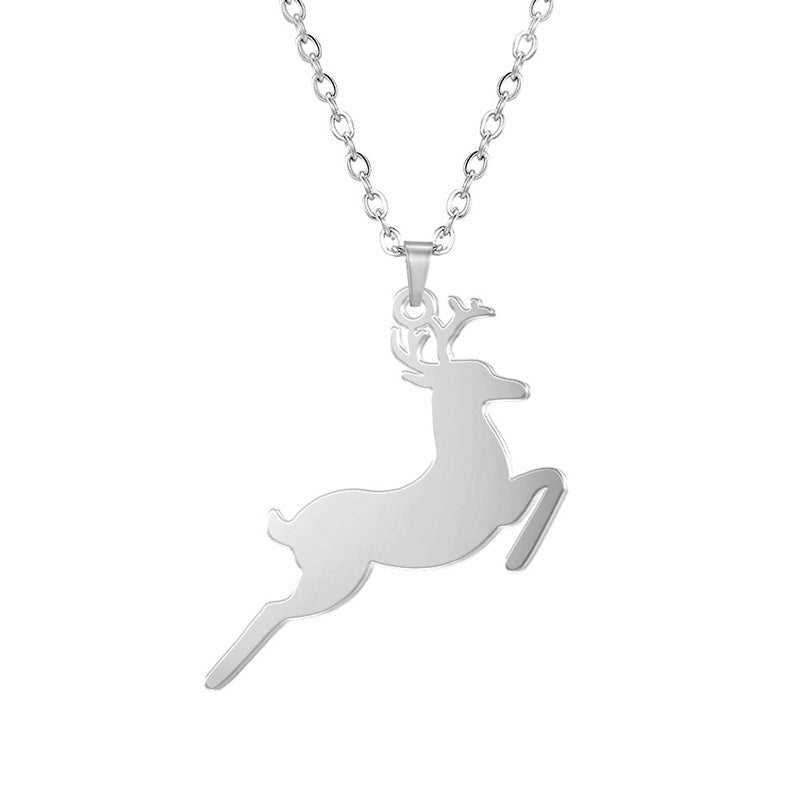 Jewellery Deer Pendant Stainless Steel NecklaceJewellery Deer Pendant 