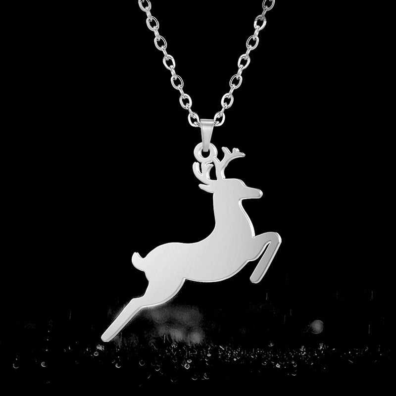 Jewellery Deer Pendant Stainless Steel NecklaceJewellery Deer Pendant 