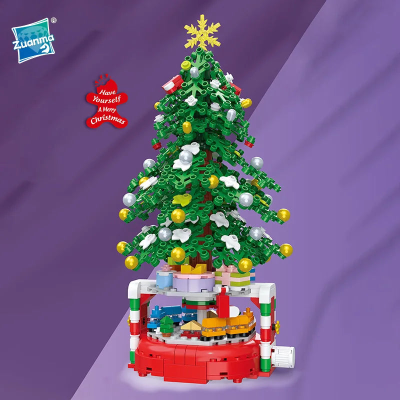 Christmas presents Christmas Tree Building Block Assembly accessories DIY building block potted Christmas tree