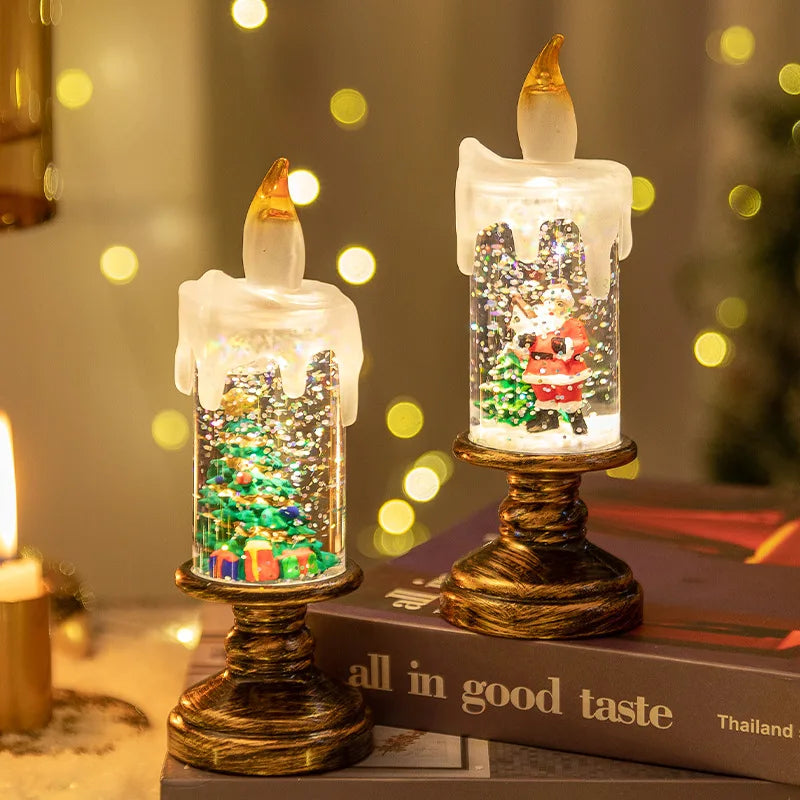 Christmas Decorations Candle Lights Candles Lights Angel Snowflake Crystal Ball Lights Creative Christmas Gifts Desktop Ornament