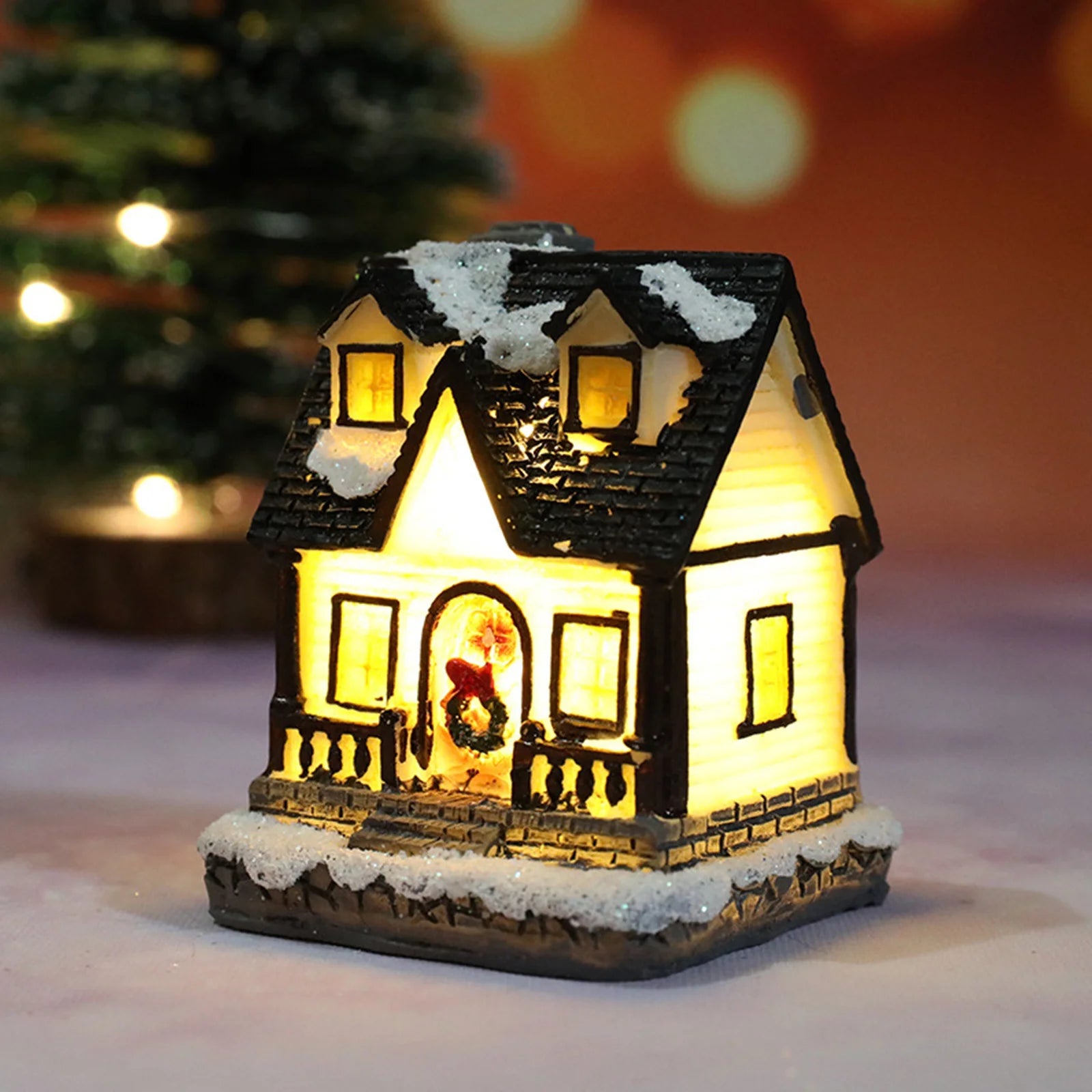 Christmas Houses Christmas Decoration With Lights Room Tabletop Supplies Festive Atmosphere Ornament Holiday Gift